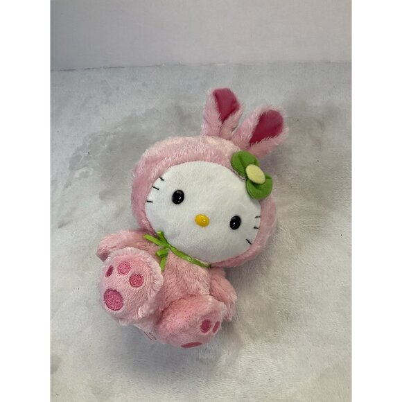 TY Beanie Babies‎ Baby Hello Kitty Plush in Pink Bunny Easter Bunny Costume 8" - Picture 4 of 9